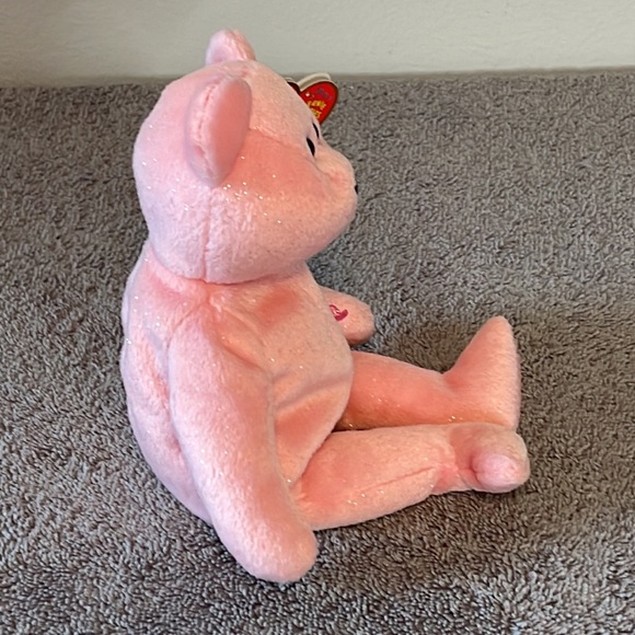 Ty Beanie Babies MUM the Pink Bear Plush DOB May 13, 2001 Sparkly Pink 8" - Picture 5 of 7